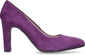 Manfield - Dames - Paarse suède pumps - Maat 38