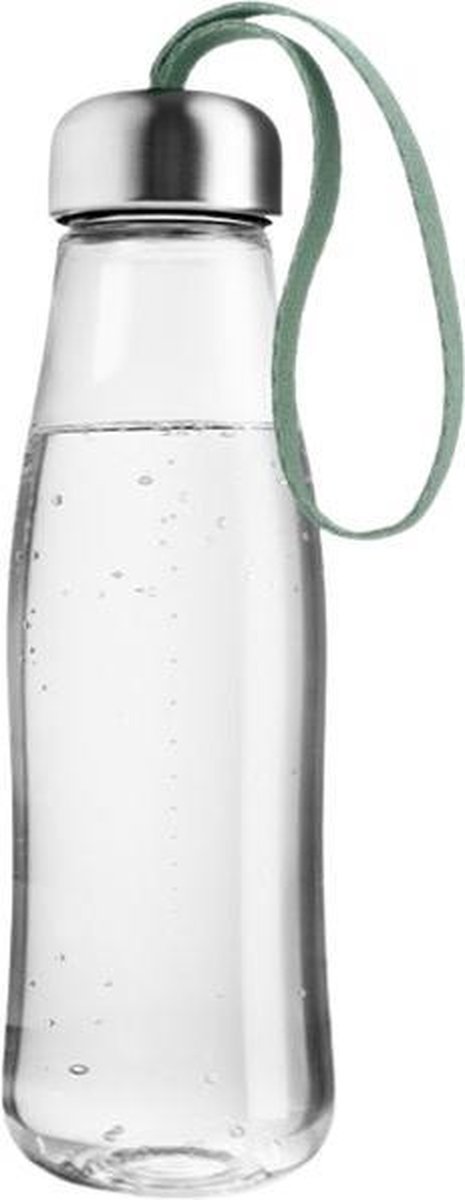 Eva Solo - Drinkfles 500 ml Glas Faded Green - Roestvast Staal - Groen