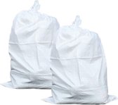 20x stuks puinzakken/afvalzakken/vuilniszakken met koord 65 liter - Afvalzakken - Big Bag