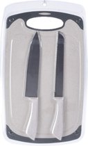 Set de couteaux avec planche à découper gris - Accessoires de cuisine - Set de planche à découper