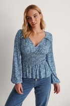 NA-KD Marked Waist Dames Blouse - Maat 42