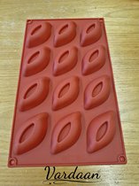 Schelpvormige Siliconen Mal - Half Eivorm Donut Silicone Mold  - 12 Vormpjes Siliconen Mal - Nonstick Bakvorm - 3D Gecanneleerde Schelpvormige Bakvorm - Bakken - Cakevorm - Chocolade