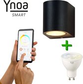 Ynoa smart home - Slimme buitenverlichting Valence - Zwart - White Tones - Zigbee 3.0 - Dimbaar - CCT - Werkt met o.a. Philips Hue* en Homey - IP54 - Smart wandlamp voor binnen en