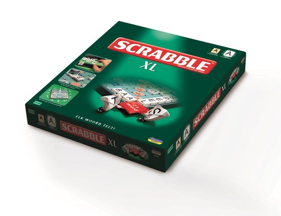 Scrabble XL - Bordspellen - Gezelschapsspel voor Familie - Extra grote letters en met Tilelock-systeem