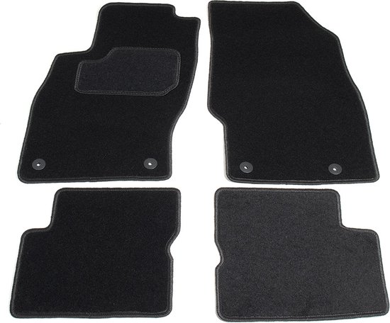 Tapis de voiture personnalisé - tissu noir - adapté pour Opel Corsa D, Corsa  E. | bol.com