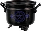 Cauldron (heksenketel) blauw pentagram - 10x8 cm