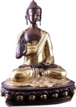 Boeddha Teaching beeld 2-kleurig - 20 - 1690 - Messing - M