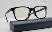 Montuurloze unisex leesbril +1,0 - randloze leesbril in metalen compacte brillenkoke Bril +1.0 - elegante leesbril met brillenkoker en microvezeldoekje - 026 - lunettes - Aland opt