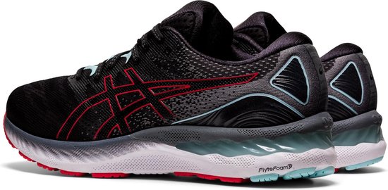 Asics Gel-Nimbus 23 Sportschoenen - Maat 44 - Mannen - zwart - grijs - rood  | bol.com