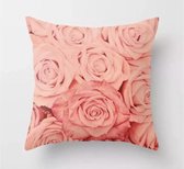 Kussenhoes rozen - bloemen - roos - Rood/Oranje - Sierkussen - 45x45 cm