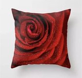 Kussenhoes rozen - bloemen - Rood - Sierkussen - 45x45 cm