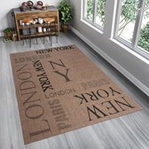 Tapiso Floorlux Vloerkleed Woonkamer Keuken Laagpolig Tapijt Maat– 120x170