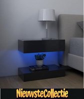 Nachtkast - Rechthoek - Spaanplaat - Kinderen - LED Verlichting - Zwevend- Luxe - Nachtkastje - Modern - Nieuwste Collectie