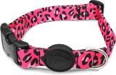 Morso halsband voor hond gerecycled bubble leo roze 37-58x2,5 cm