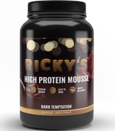 Patser High Protein Mousse - Eiwitrijk en verantwoord tussendoortje/toetje - Ricky's Dark Temptation Chocolade smaak - 1000 gram