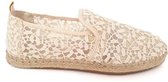 Toms Deconstucted Alpargata Rope Dames 10011728 Natural Lace Leaves Maat 36,5