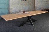 ZANDEE massief eiken tafelblad - 120x80x4cm - Boomranden