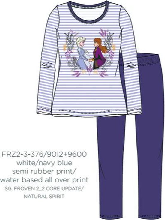 Pyjama Disney Frozen 2 - violet - bleu - Taille 128 / 8 ans