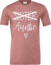 Shirt dames-mauve-aankondiging zwangerschap bekendmaking tante-Maat M