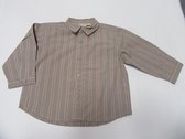 noukie's , jongens , overhemd , beige met streepje rood , 2 jaar 92