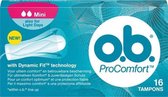 OB Tampons - Procomfort Mini - Set van 2 - (32 stuks totaal)