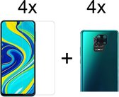 Beschermglas Xiaomi Redmi Note 9 Screenprotector 4 stuks - Xiaomi Redmi Note 9 Screenprotector - Xiaomi Redmi Note 9 Screen Protector Camera - 4 stuks