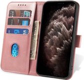 Smartphonica iPhone 11 Pro leren hoesje met lipje - Roze / Kunstleer / Book Case