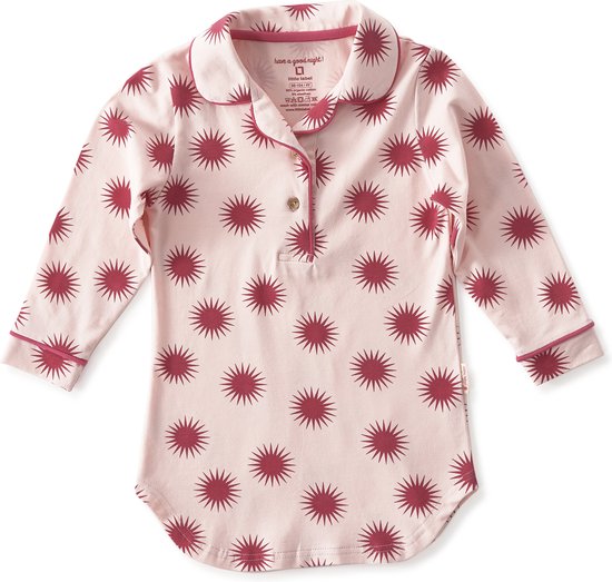 Little Label Meisjes Nachthemd - Maat 98-104 - Model slaapshirt - Fuchsia, Roze - Zachte BIO Katoen