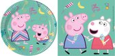 Peppa Pig servetten en papieren borden - Peppa verjaardagsfeest setje