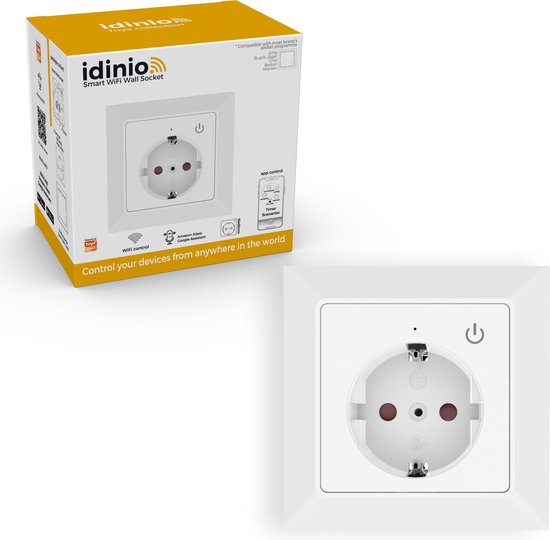 IDINIO Smart wandcontactdoos met timer & schakelaar - Universeel -  Bedienbaar met app | bol.com
