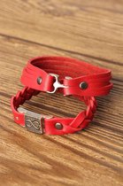Khoshal Infinity Armband Unisex | Fashion | Verstelbaar | Cadeau | 1-Delig | Roodkleurig | Sieraden |