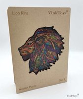 VinkToys® Legpuzzel - Lion King A3 - Houten jigsaw puzzel Lion King - Houten Dieren Puzzel - 298 stukjes