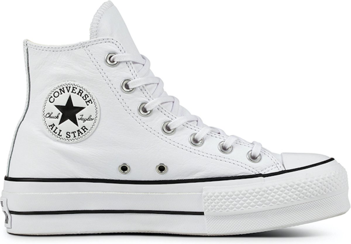 Koel vernieuwen Magistraat Converse Chuck Taylor All Star Lift Hi Hoge sneakers - Leren Sneaker - Dames  - Wit -... | bol.com