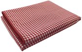 Vierkant Tafelkleed / dekservet Kleine ruit rood 100 x 100 (strijkvrij) - brabantsbont - picknick