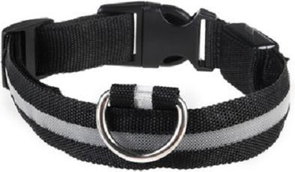 LED halsband hond large zwart