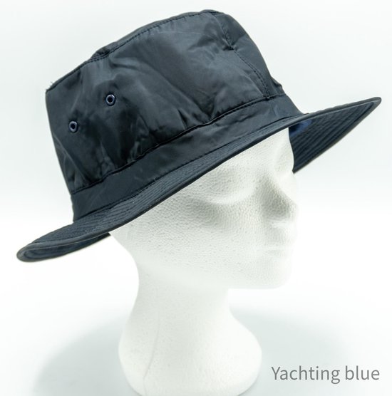 Regenhoed - Dameshoed - Blauwe waterproof hoed - Heren hoed - Maat M - 59  cm -... | bol