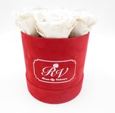 Longlife rozen - flowerbox - ivory rozen - echte rozen - giftbox - cadeau voor vrouwen - geschenk