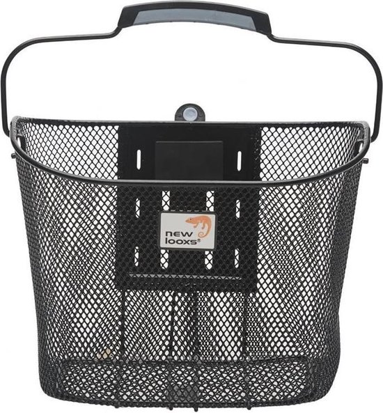 New Looxs De Panier De Vélo Amovible Looxs Toscane SmartLock - 19 litres - Acier - Zwart