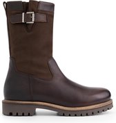 Travelin' Gyland Leather Mens Boots - Bottine doublée laine - Cuir marron foncé - Taille 41