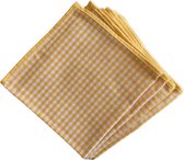 Tafelkleed Cuba ruit geel 140 x 280 (Strijkvrij) - zomer - pasen - paasdecoratie