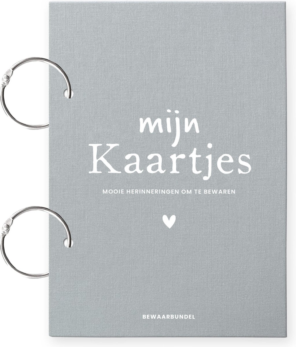 Mijn Kaartjes Bewaarbundel Linnen Blauw