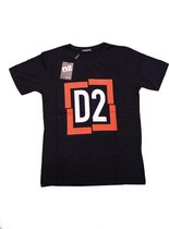 Dsquared2 - t-shirt - blocked - zwart - rood