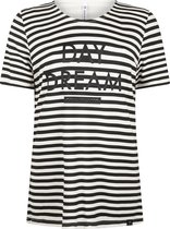 Zoso T-shirt Jill 215 Off White/black Dames Maat - XS