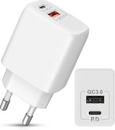iPhone 12 Snellader 20W USB C Thuis Lader met Dual Port PD Power Delivery Fast Charge Adapter Oplader voor iPhone 13/12/11 /Pro Max, XS/XR/X, iPad Pro, AirPods Pro, Samsung Galaxy
