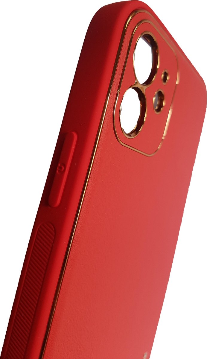JPM Iphone 12 Red Leather Case
