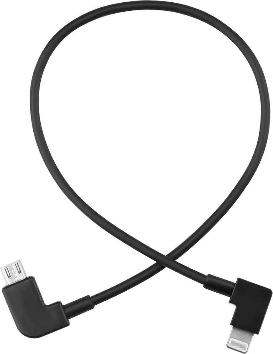 DJI Mavic 2 Pro / Mavic Mini / Mavic Air / Spark - RC Kabel - Micro USB naar Lightning (Apple) 30 cm