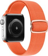 Compatible apple watch bandje - By Qubix - Solo Loop Nylon bandje - Koraal - Geschikt voor Apple Watch 38mm / 40mm / 41mm - Apple watch series 3/4/5/6/7