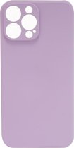 Shop4 - Geschikt voor iPhone 13 Pro Max Hoesje - Zachte Back Case TPU Siliconen Mat Lavendel