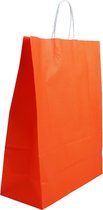 Papieren draagtas oranje - Papieren tasjes - 150 x 210 mm - Per 100 stuks