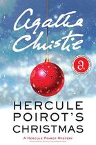 Boekomslag Hercule Poirot's Christmas met een rode kerstbal en "Agatha Christie" in sierlijke letters.